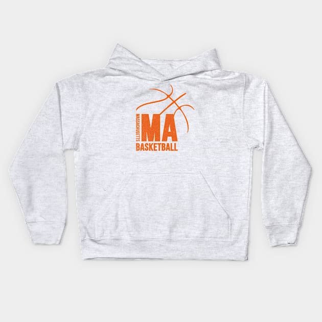 Massachusetts Basketball 01 Kids Hoodie by yasminkul